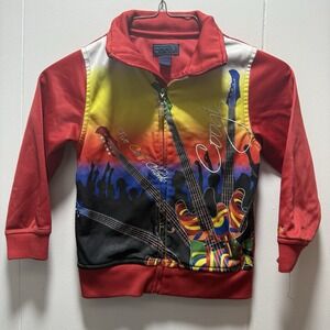 Coogi Track‎ Full Zip Jacket Embroidered Colorful Guitar Size 3T